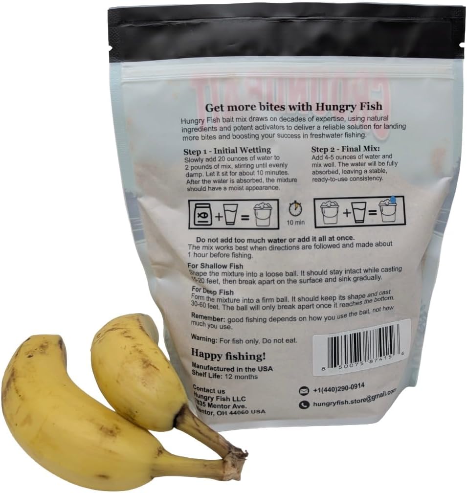 HungryFish GroundBait Mix -  (Banana ) 2 lb