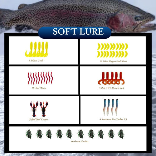 HungryFish Complete Fishing Tackle Kit with 120 Pieces