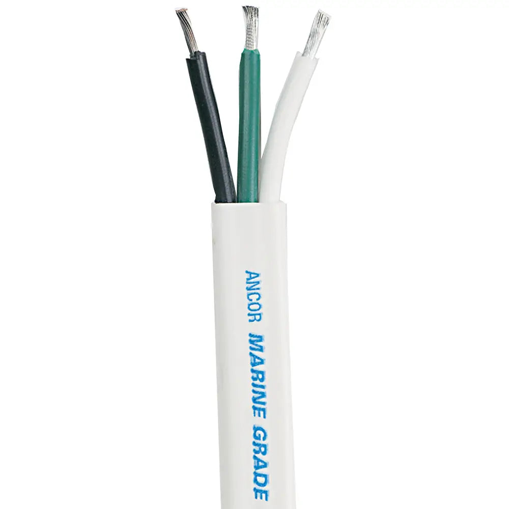 Ancor White Triplex Cable - 14/3 AWG - Flat - 250&
