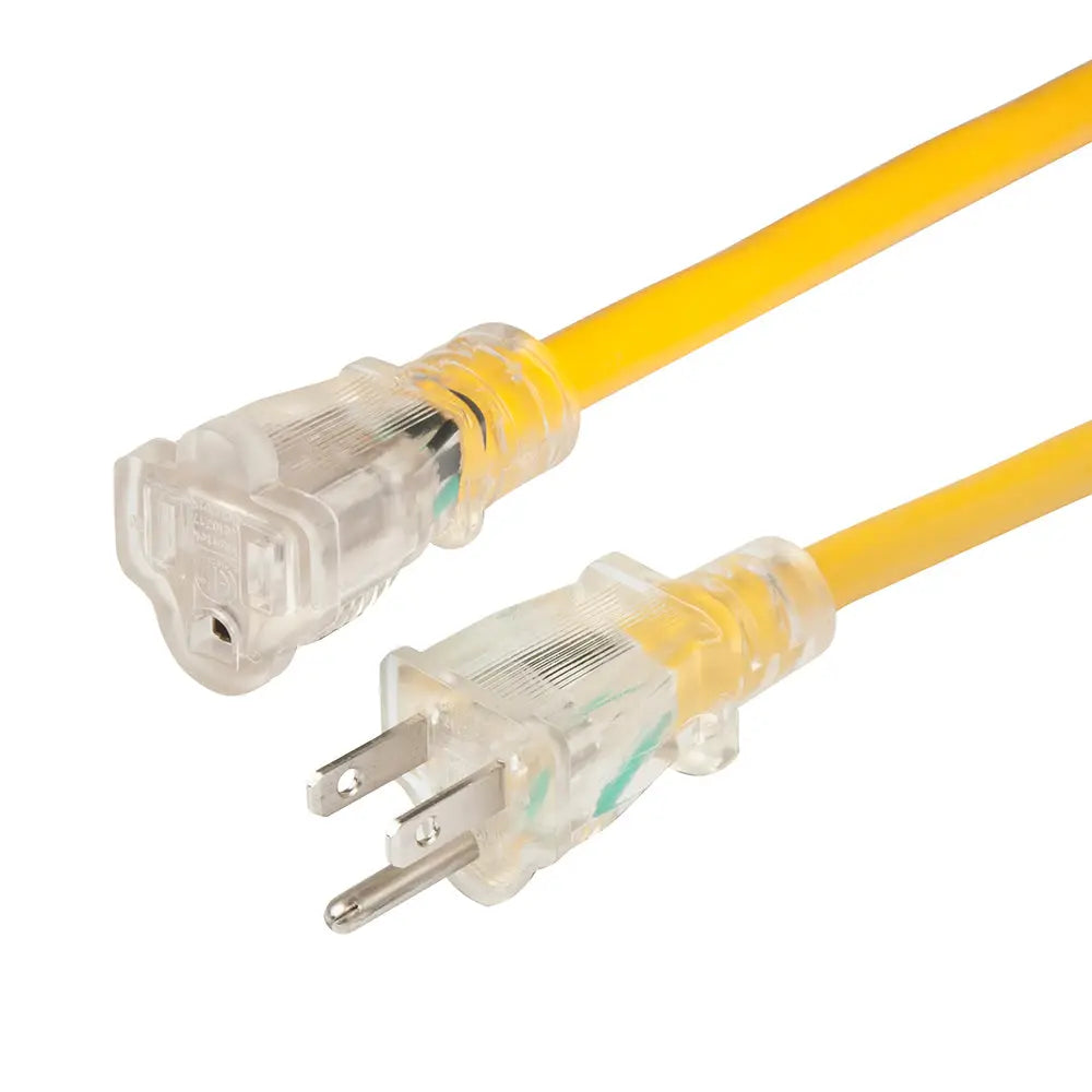 Marinco 14/3 Lighted Extension Cord - Non-Locking - 15A - 50&