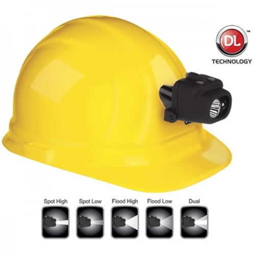 Dual-Light Headlamp w/Hard Hat Clip &amp; Mount
