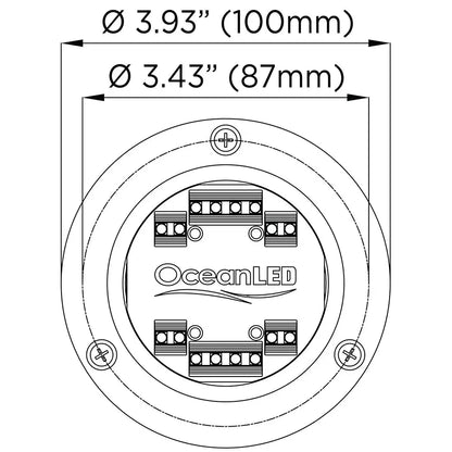 OceanLED Sport S3166S Underwater LED Light - Ultra White [012102W]