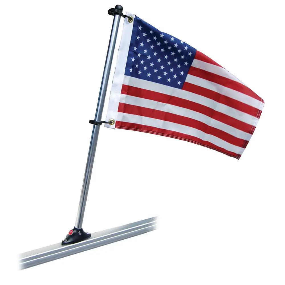 Taylor Made Pontoon 24" Flag Pole Mount &amp; 12" x 18" US Flag [921]