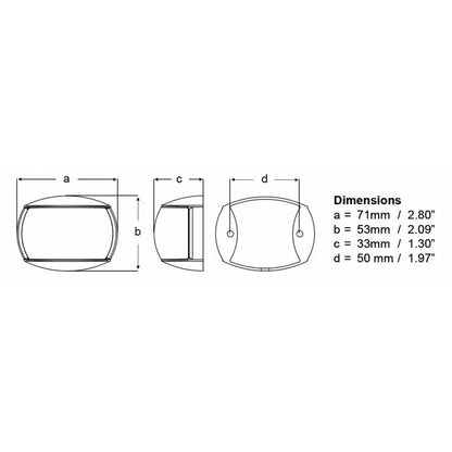 Hella Marine NaviLED Port &amp; Starboard Pair - 2nm - Clear Lens/White Housing [980520911]