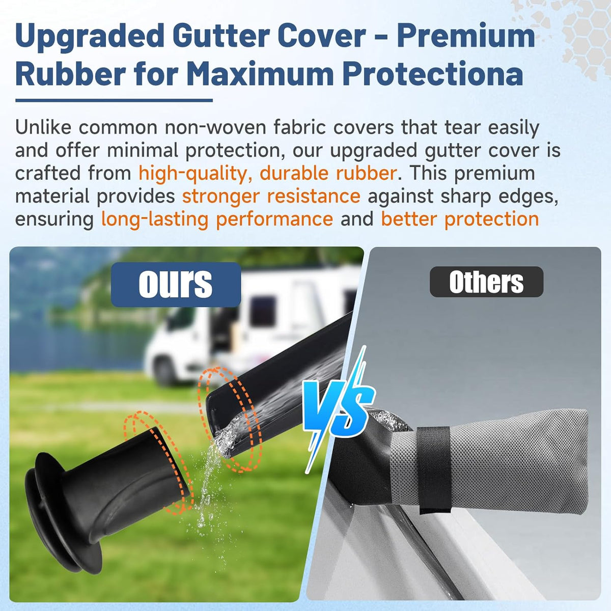 Umbrauto Slide-In Truck Camper Cover — 300D Oxford Waterproof RV Cover, Silver-Coated All-Weather Protection with Windproof Straps &amp; Air Vents