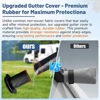 Umbrauto Slide-In Truck Camper Cover — 300D Oxford Waterproof RV Cover, Silver-Coated All-Weather Protection with Windproof Straps &amp; Air Vents