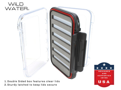 Nymph Fly Assortment, 48 Flies | 2 Sided Fly Box | Wild Water Fly Fishing
