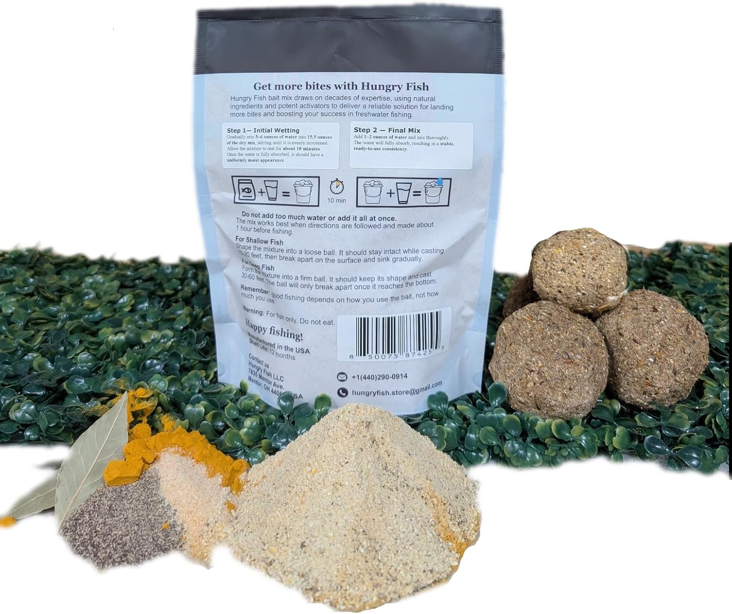 HungryFish GroundBait Mix - (Spices ) 15.5oz