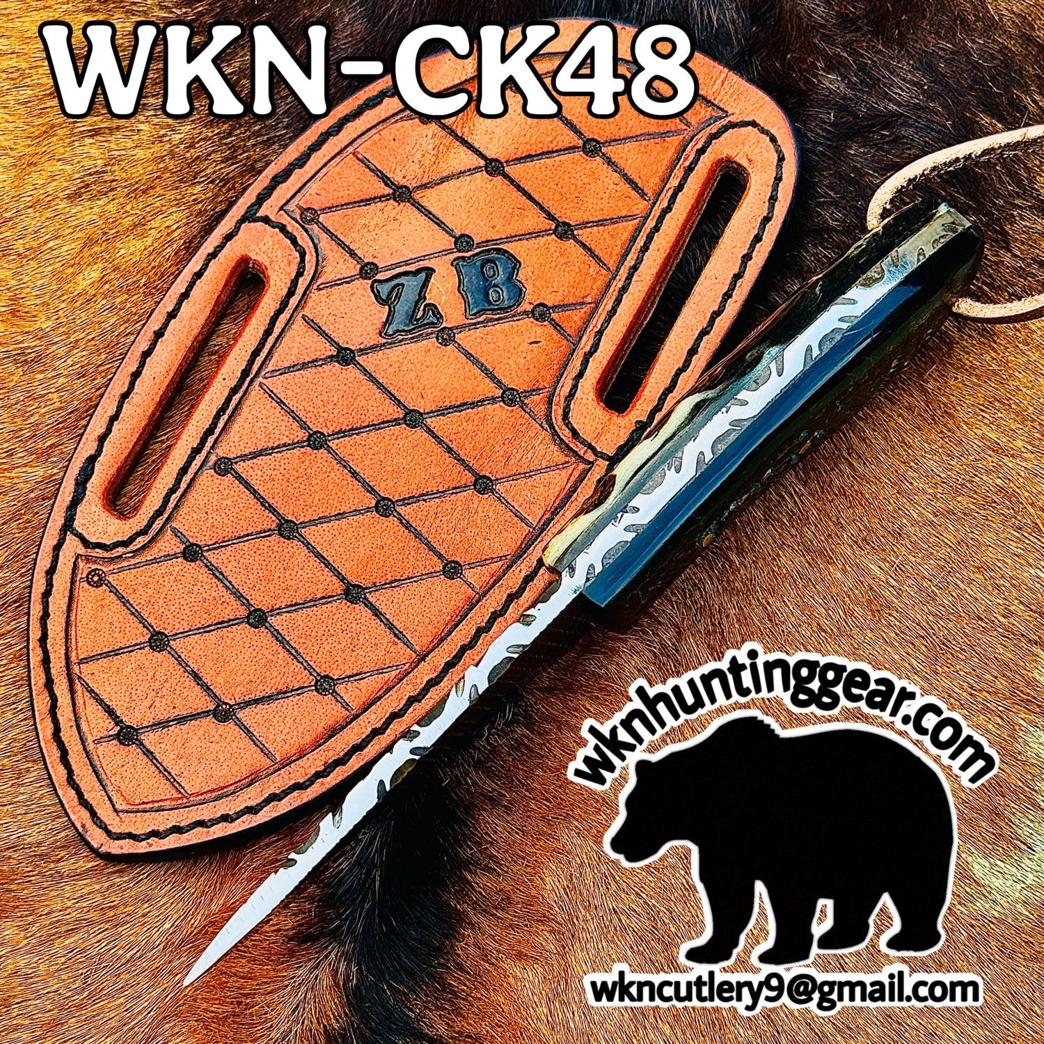File-Work Spine Drop Point Hunter Knife for Hunting and Outdoor Tasks