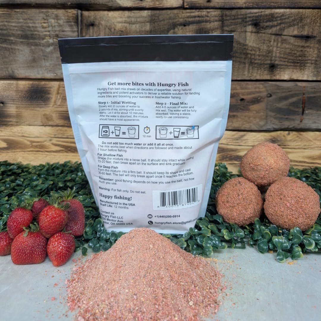 HungryFish GroundBait Mix -  (Strawberry ) 2 lb