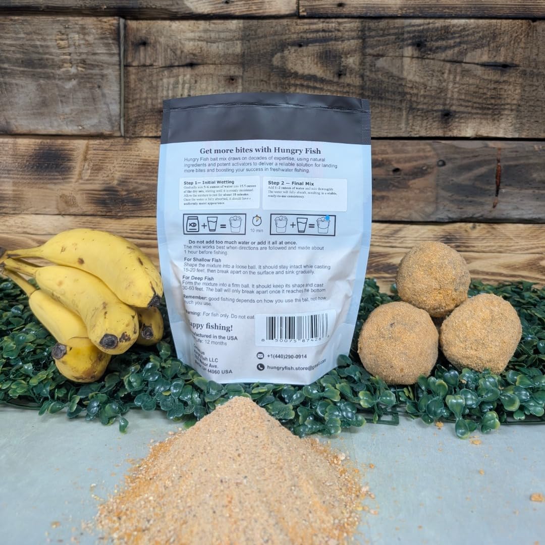 HungryFish GroundBait Mix - (Banana) 15.5oz