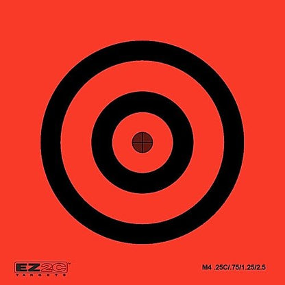 100 EZ2C Mini Shooting Targets, Bright Fluorescent Self-Adhesive 3.5" x 3.5" USA MADE (Pack of 100)