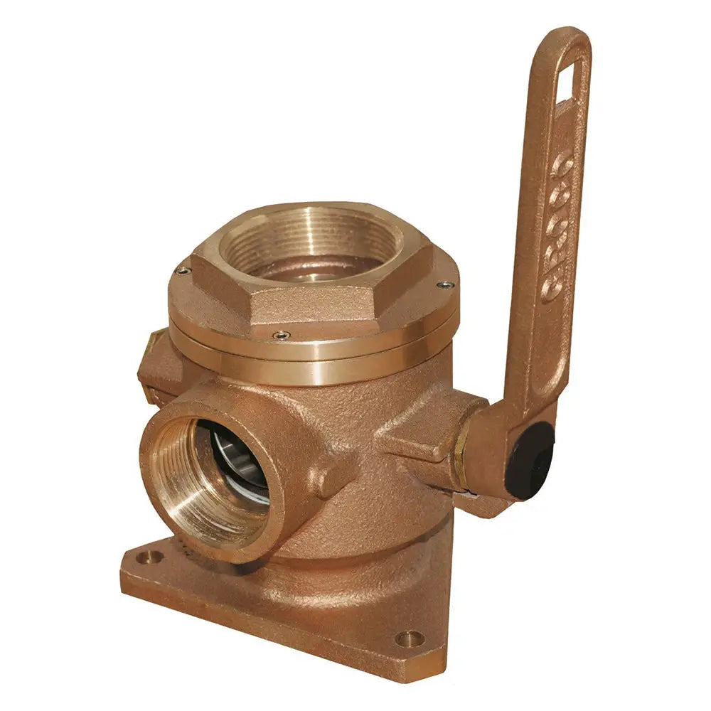 GROCO 1-1/4" Safety Seacock w/1" Side Port [SBV-1250-P]
