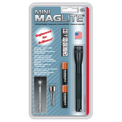 SP22 Mini Maglite 2 AAA-Cell Flashlight w/ Pocket Clip