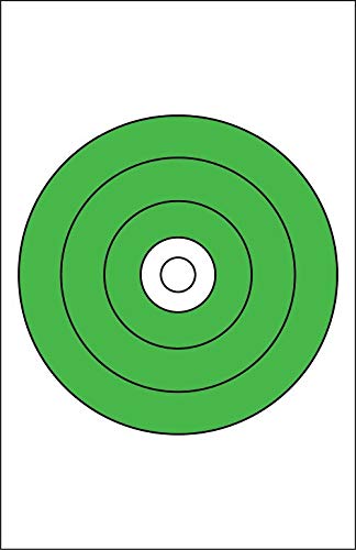 25 EZ2C Targets RD2: USA Made 10" Bullseye Pad of 25 Shooting Paper Targets 11"x17"