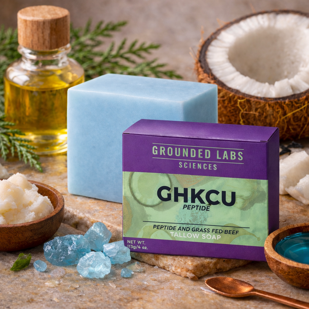 Copper GHKCU Peptide Beef Tallow Soap Bar