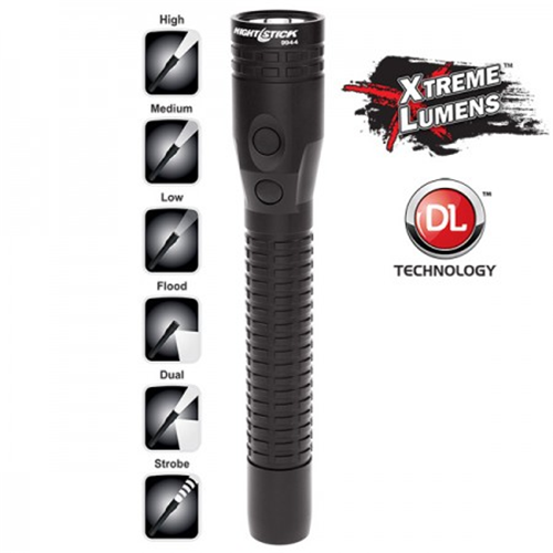 Metal Duty/Personal-Size Dual-Light Rechargeable Flashlight
