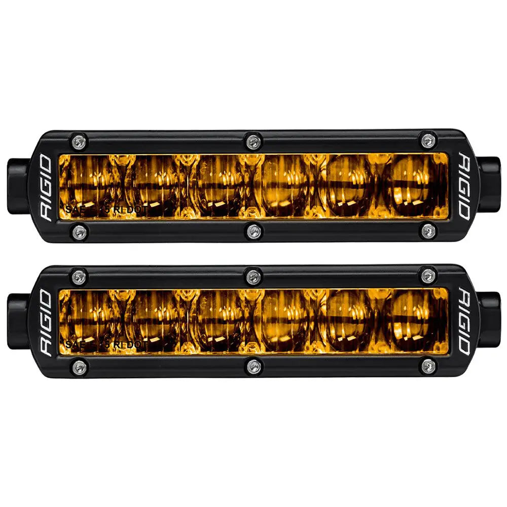 RIGID Industries 6" SR-Series SAE Compliant Fog Light - Black w/Yellow Light [906704]