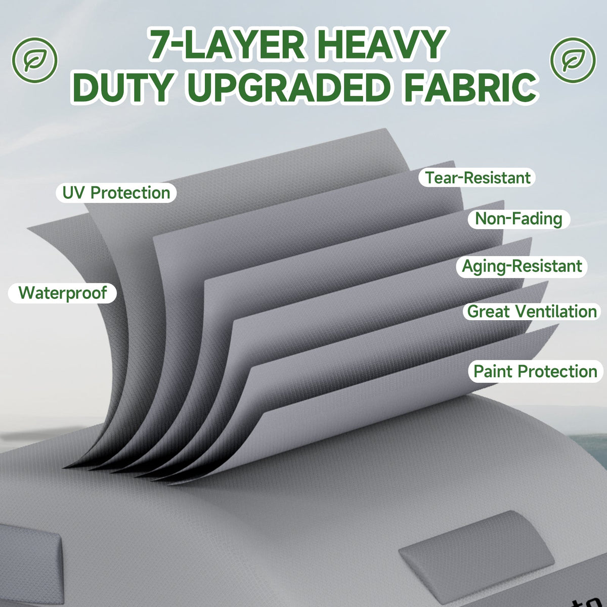 Umbrauto 7 Layers Teardrop Travel Trailer Cover