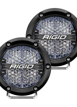 RIGID Industries 360-Series 4" LED Off-Road Fog Light Diffused Beam w/White Backlight - Black Housing [36208]