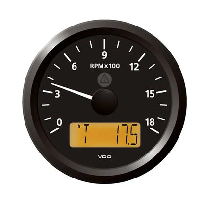 Veratron 3-3/8" (85 mm) ViewLine Tachometer - 0 to 6000 RPM - 8 to 32V - Black Dial  Triangle Bezel [A2C59512350]