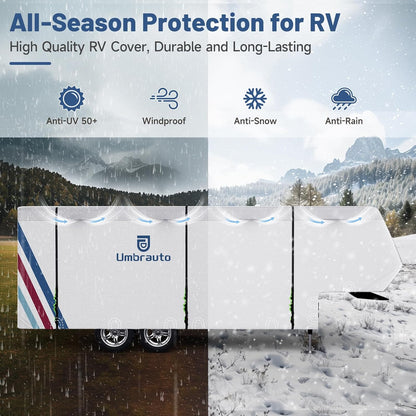 Umbrauto 5th Wheel RV Cover Upgraded 300D Waterproof Breathable Camper Covers