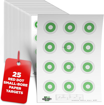25 EZ2C Targets Style 27/RD10: Small-bore 50ft Paper Shooting Target 11"x17" USA MADE Pad of 25