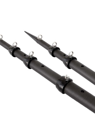 Tigress XD 3K Carbon Fiber Telescoping Outrigger Poles - 21 - Matte Black/ Black - Pair [88679-3]