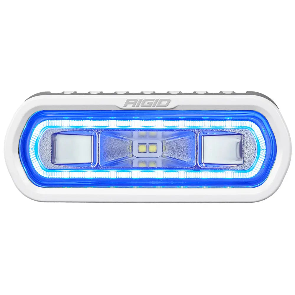 RIGID Industries SR-L Series Marine Spreader Light - White Surface Mount - White Light w/Blue Halo [51101]