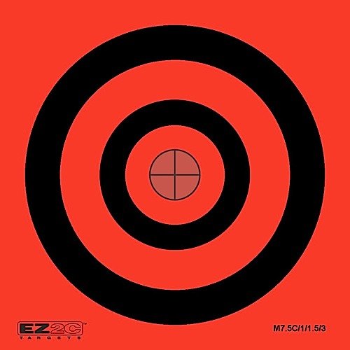 25 EZ2C Mini Shooting Targets Bright Fluorescent Self-Adhesive 3.5"x3.5" (25 count)