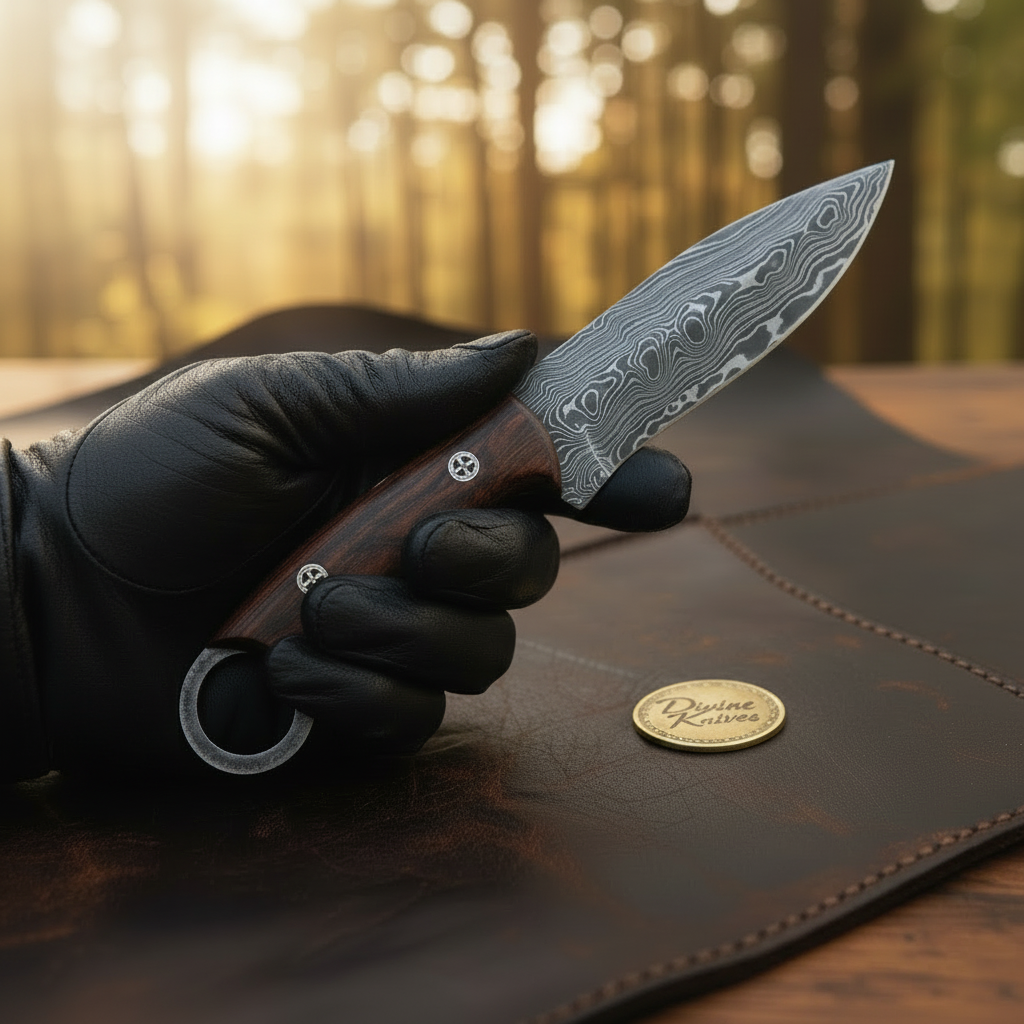 Rosewood Handle EDC Hunting Knife for Everyday Carry and the Field
