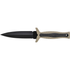M&P Fixed Blade Boot Knife, Spear Point False Edge Blade, Rubberized Handle w/Brown Rubber Insert