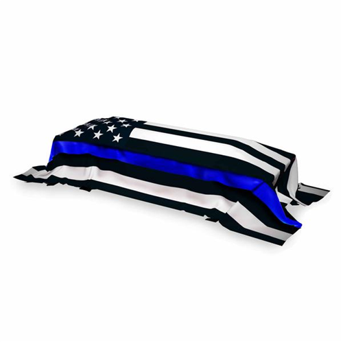 Durasleek Thin Blue Line American Flag, Sewn &amp; Embroidered