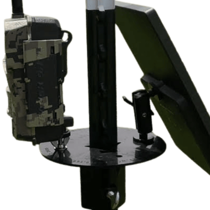 Patented T-Post Trail Camera &amp; Solar Panel Mount — 1 Articulating Arm