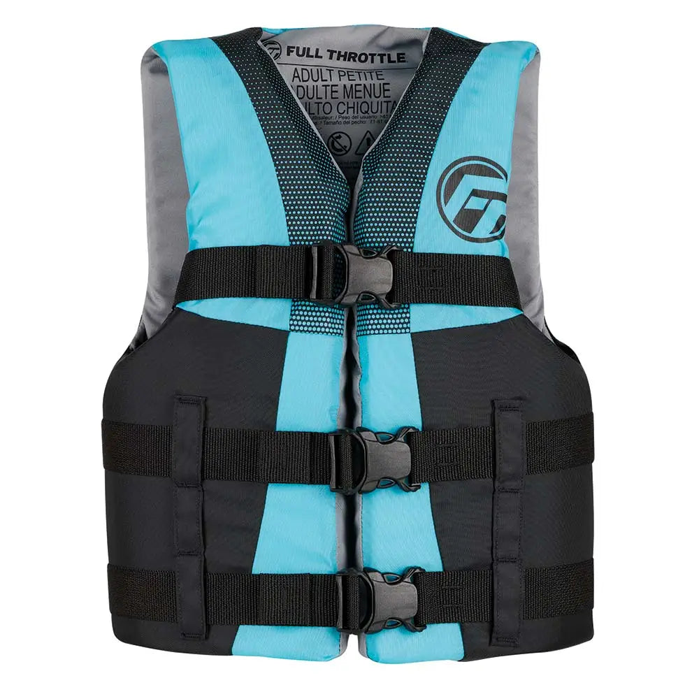 Full Throttle Teen Nylon Life Jacket - Aqua/Black [112200-505-010-22]