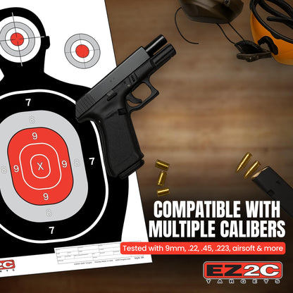 100 EZ2C 12"x18" Silhouette Shooting Target USA MADE Premium Targets for the Range, Gun Gifts (Peel-Off Pad 100)