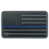 U.S. Flag Black w/ Blue Stripe Morale Patch (6 PACK)