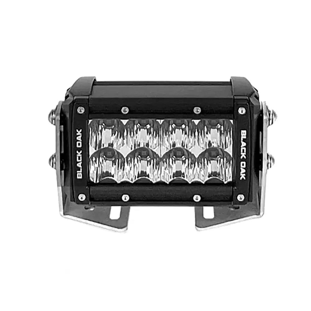 Black Oak Pro Series 3.0 Double Row 4&quot; LED Light Bar - Flood Optics - Black Housing [4F-D5OS]