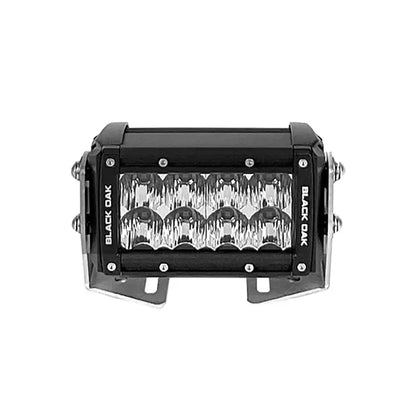 Black Oak Pro Series 3.0 Double Row 4&quot; LED Light Bar - Spot Optics - Black Housing [4S-D5OS]