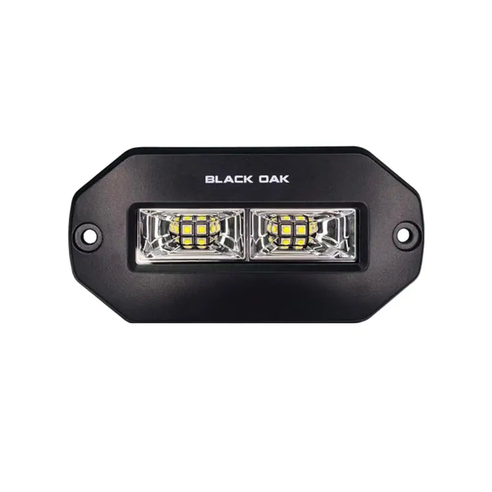 Black Oak 4&quot; Marine Flush Mount Spreader Light - Black Housing - Pro Series 3.0 [4BFMSL-S]