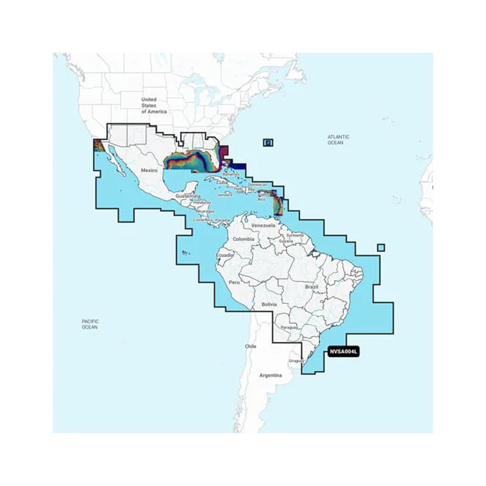 Garmin Navionics Vision+ NVSA004L -Mexico, the Caribbean to Brazil - Inland &amp; Coastal Marine Charts
