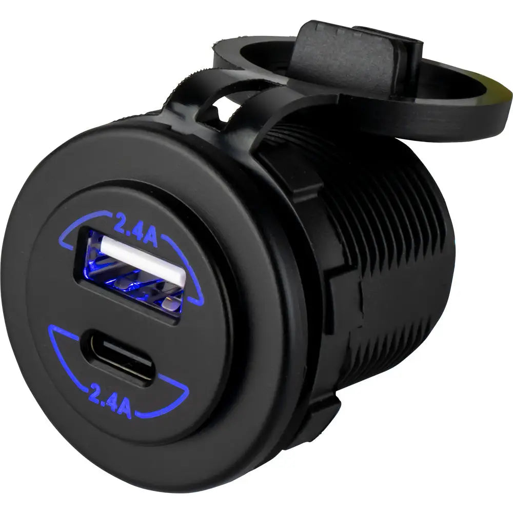 SeaDog Round Dual USB USBC Power Socket 4265161 – Lotz Outdoors
