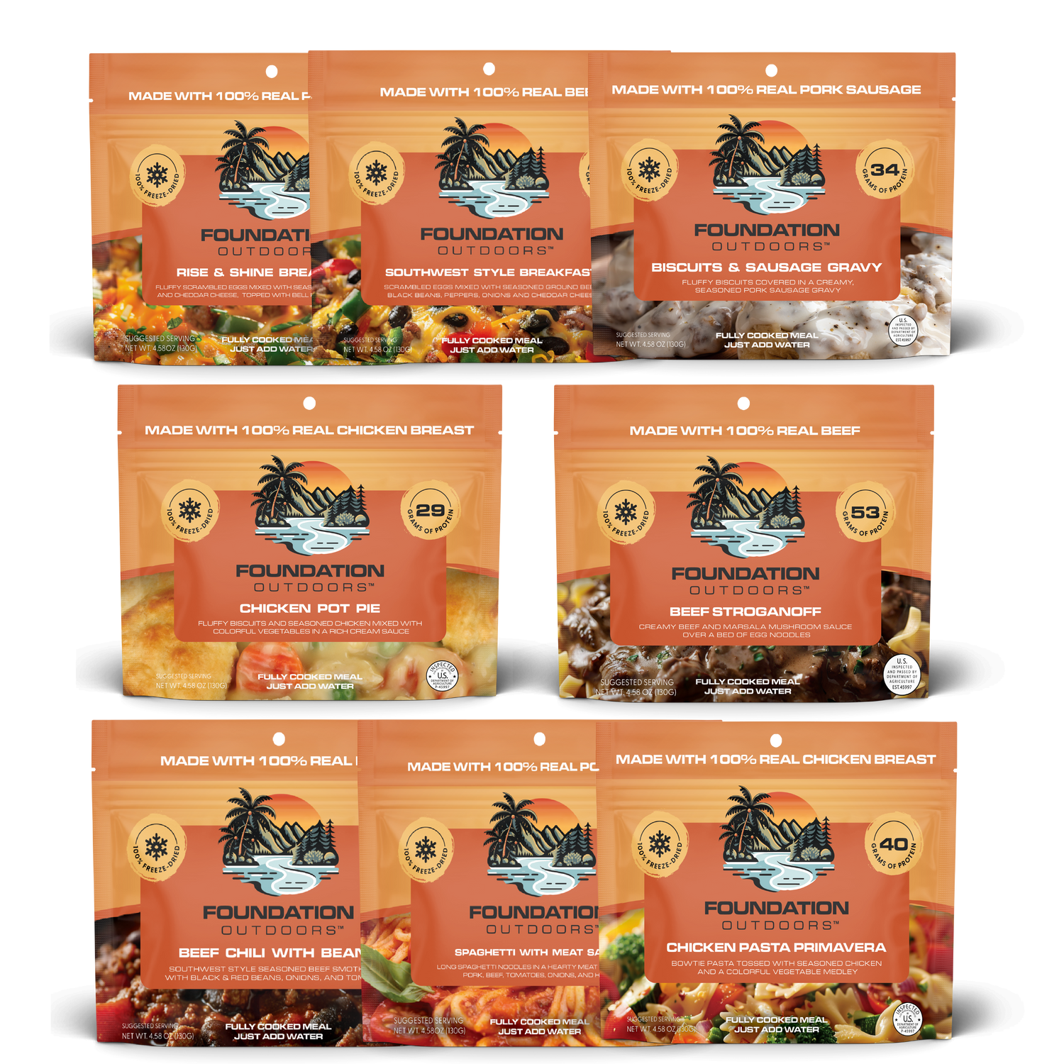 FOUNDATION Outdoors 1 Week Excursion Pack - 21 Meals