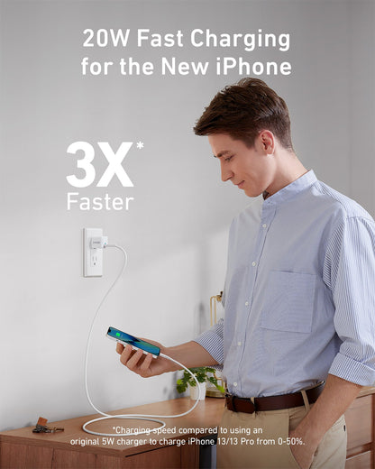 Anker <b>511</b> Charger (Nano) with USB-C to Lightning Cable