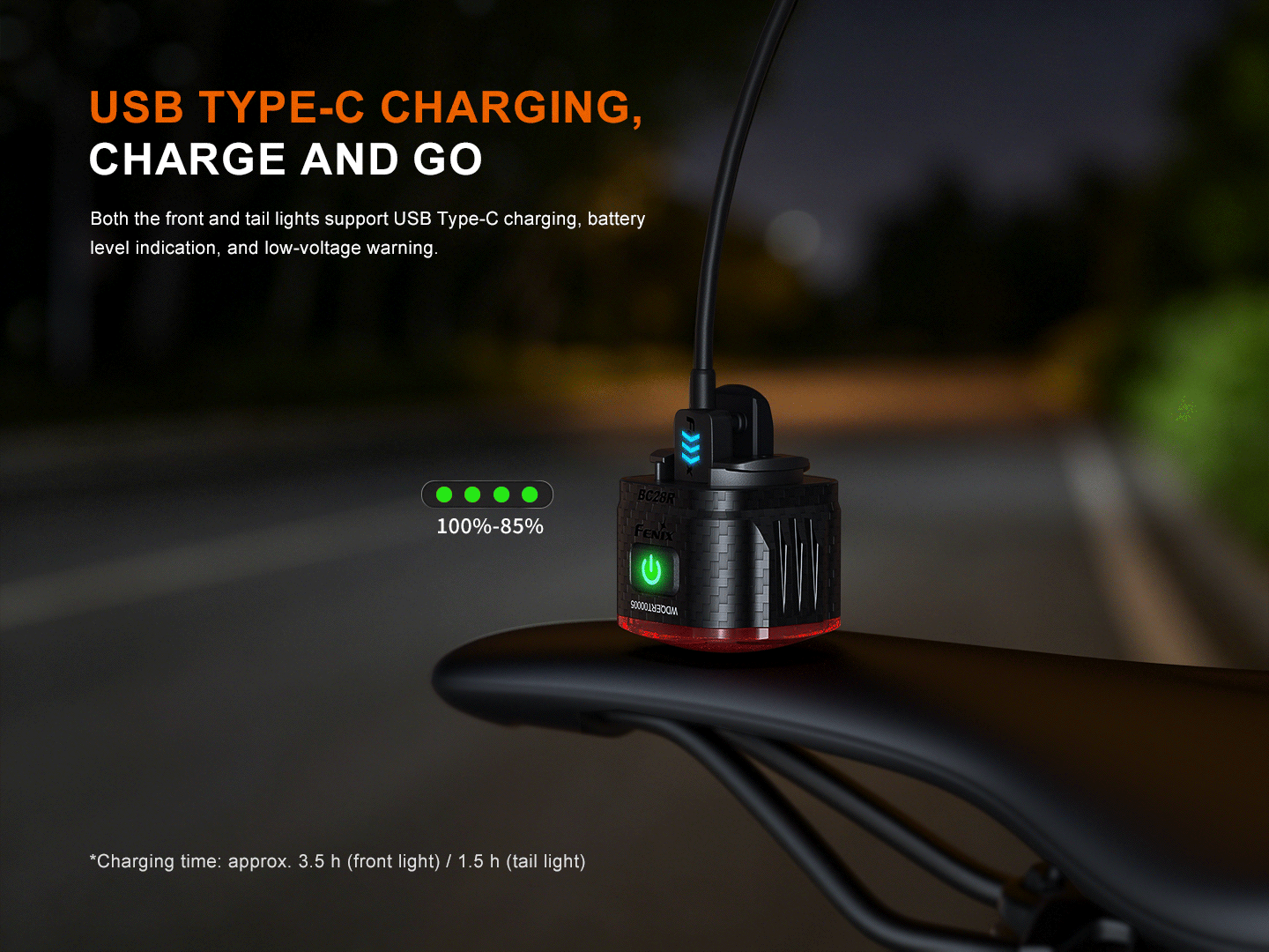 Fenix BC28R Smart Head &amp; Tail Bike Light Combo