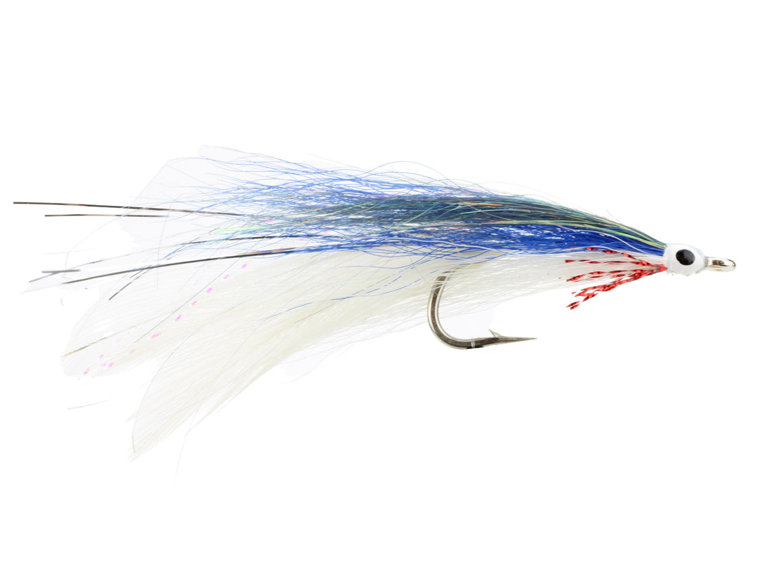 Blue and White Deceiver Fly Tying Material Kit, size 2/0 | Wild Water Fly Fishing