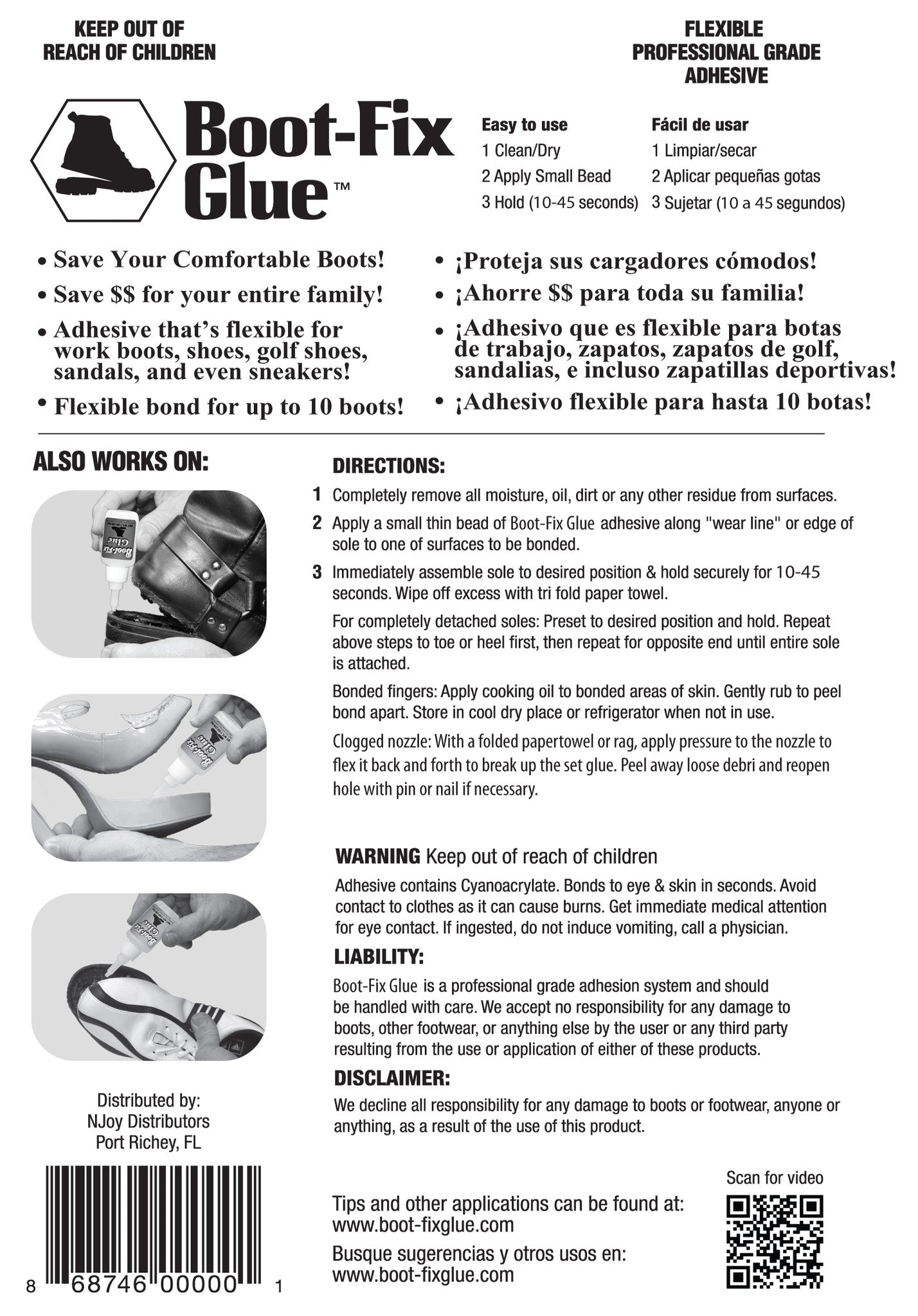 Boot-Fix Shoe Glue – Professional Grade Shoe Repair Adhesive (20g)