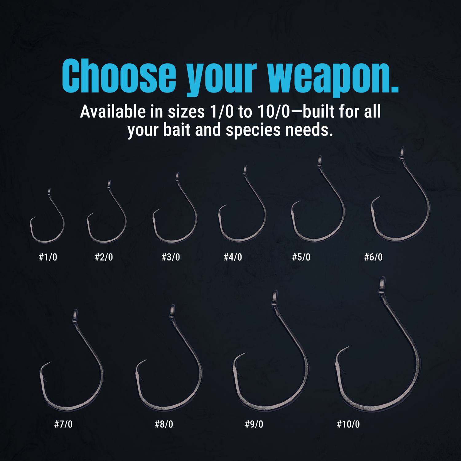 Reaction Tackle Heavyweight Catfish Circle Hooks - Offset Octopus Hooks (25 Pack) - New