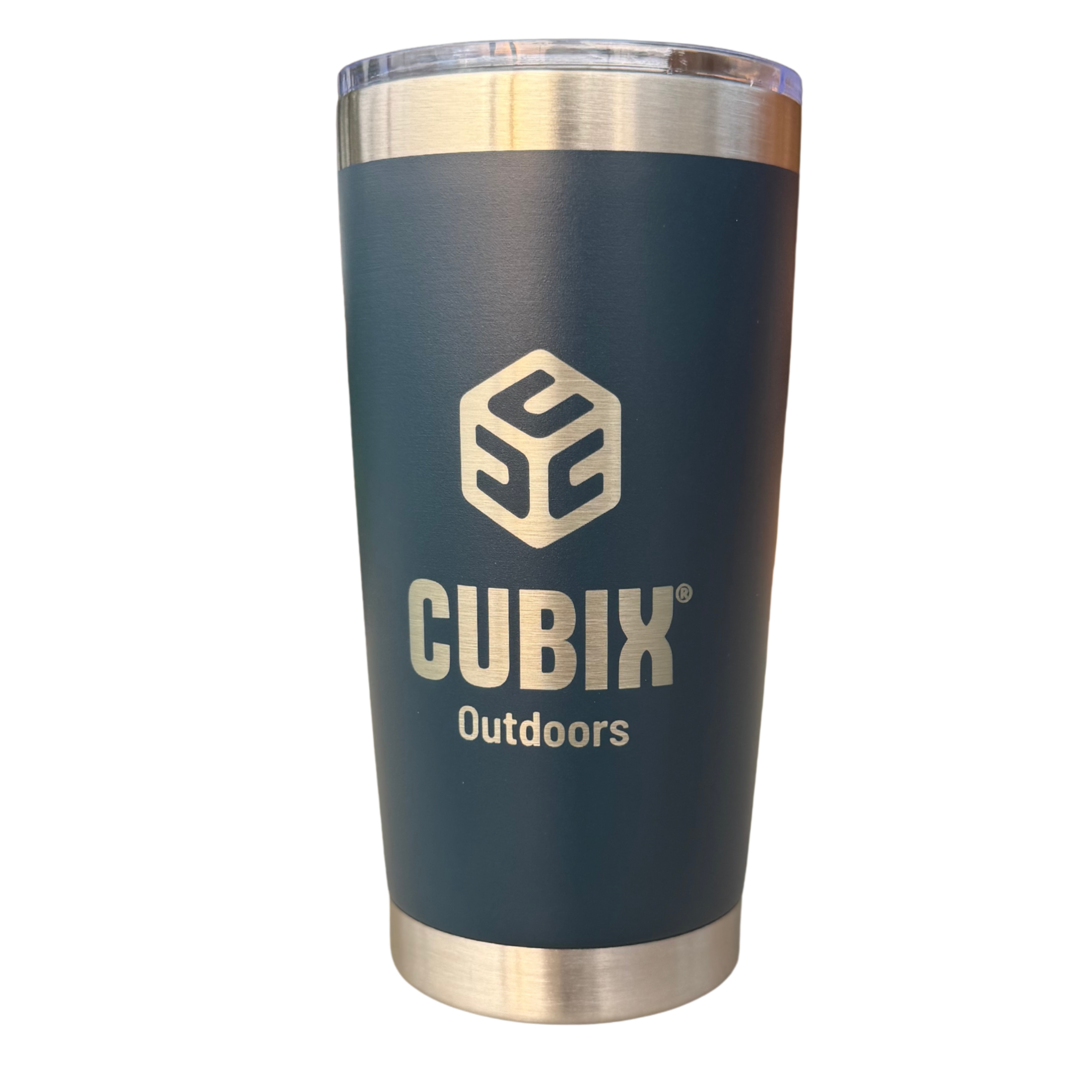 Cubix Outdoors 20oz Insulated Tumbler with Sliding Lid — Stainless Steel, Keeps Drinks Hot or Cold