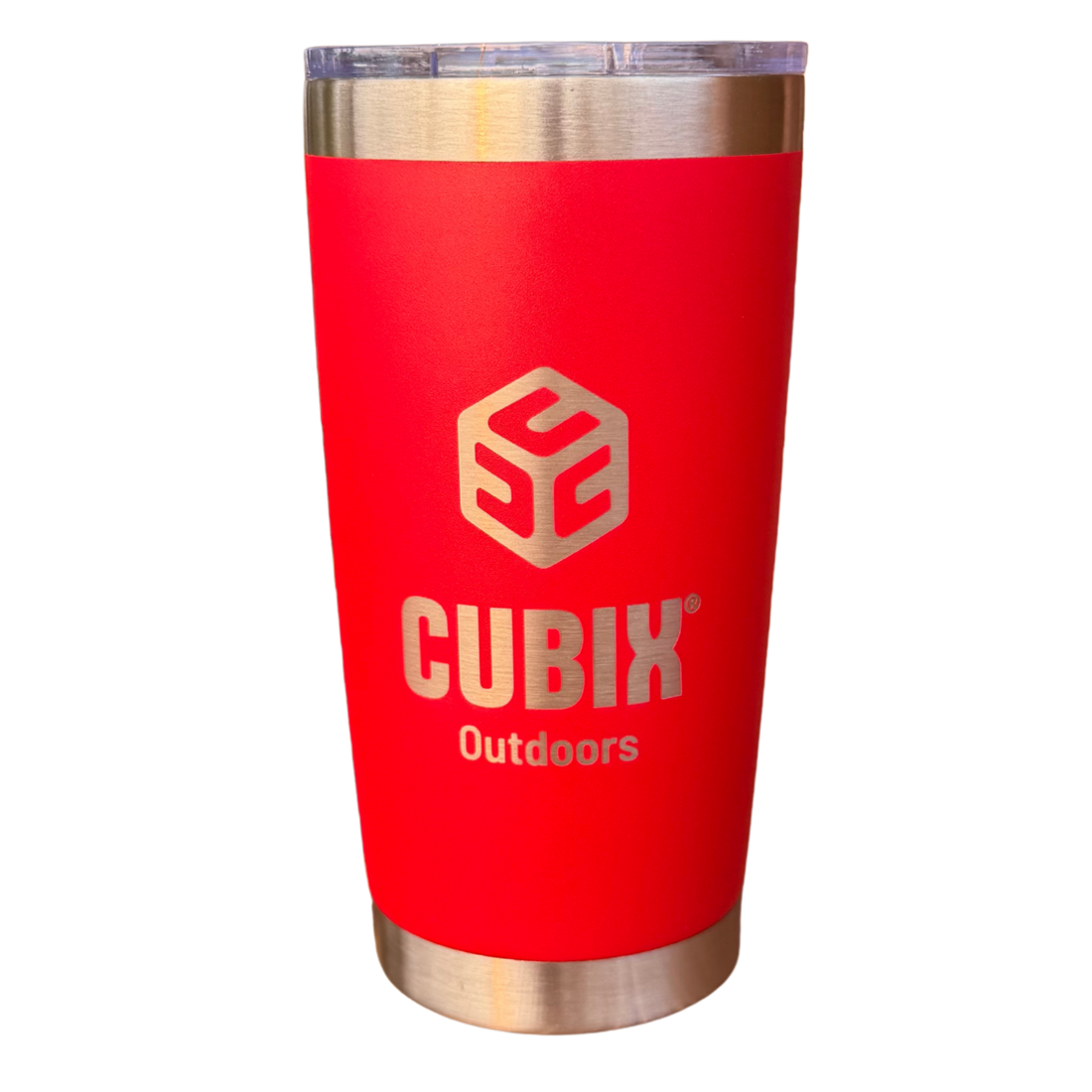 Cubix Outdoors 20oz Insulated Tumbler with Sliding Lid — Stainless Steel, Keeps Drinks Hot or Cold
